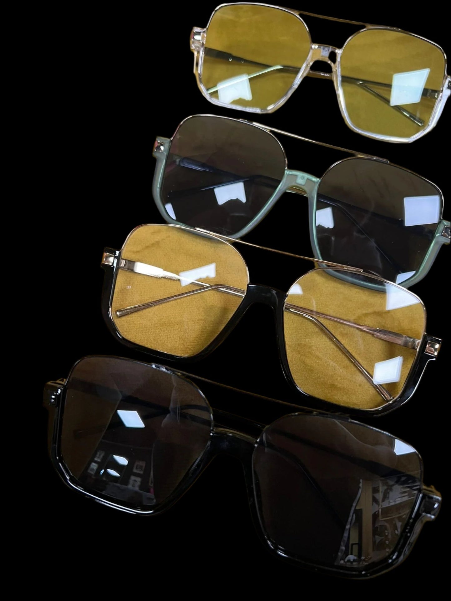 Polygonal large frame Sunglasses