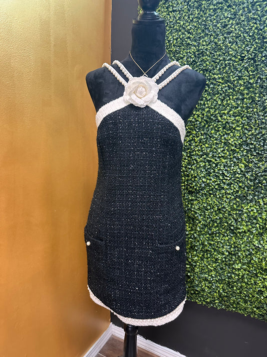 Black and White Tweed Set